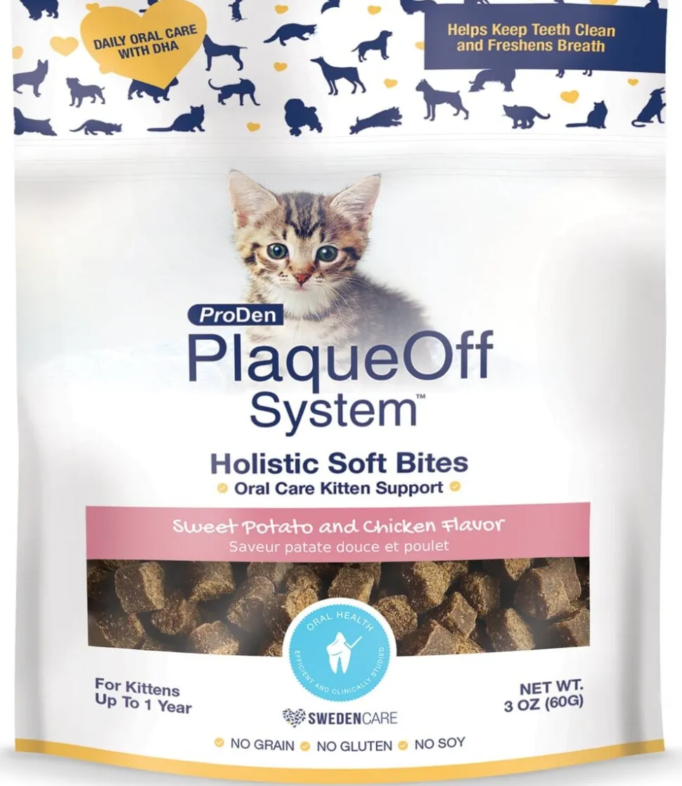 Proden Plaqueoff Oral Care Kitten Formula Dental Cat Chews - 3 Oz