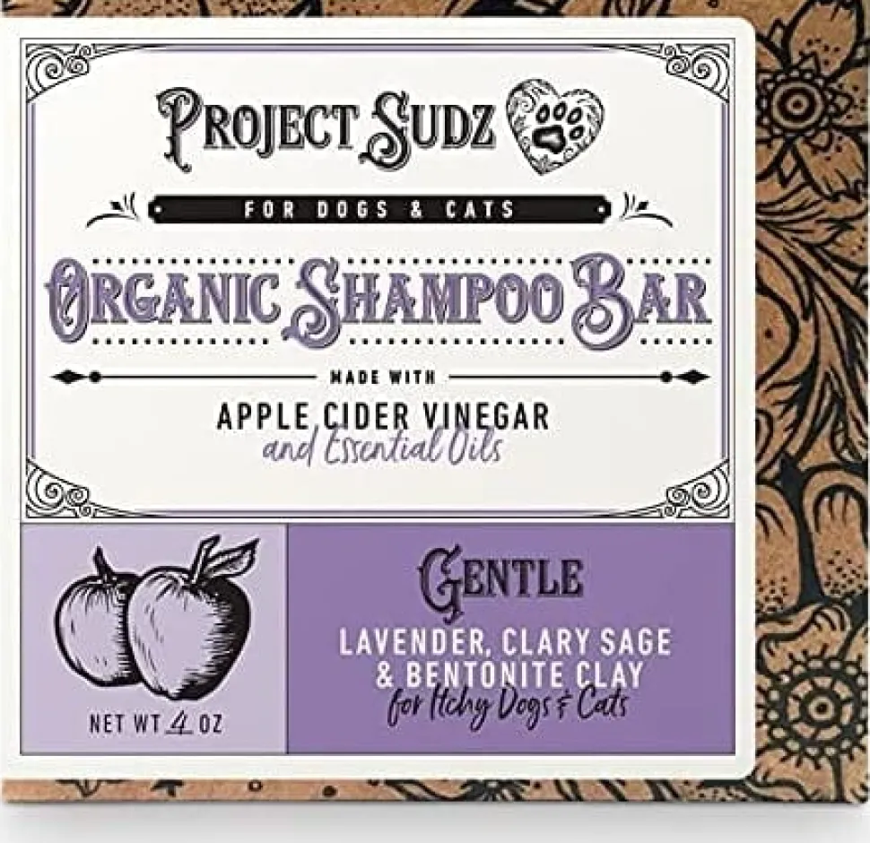 Project Sudz Gentle Lavender Sage Shampoo Bar for Cats and Dogs - 4 Oz