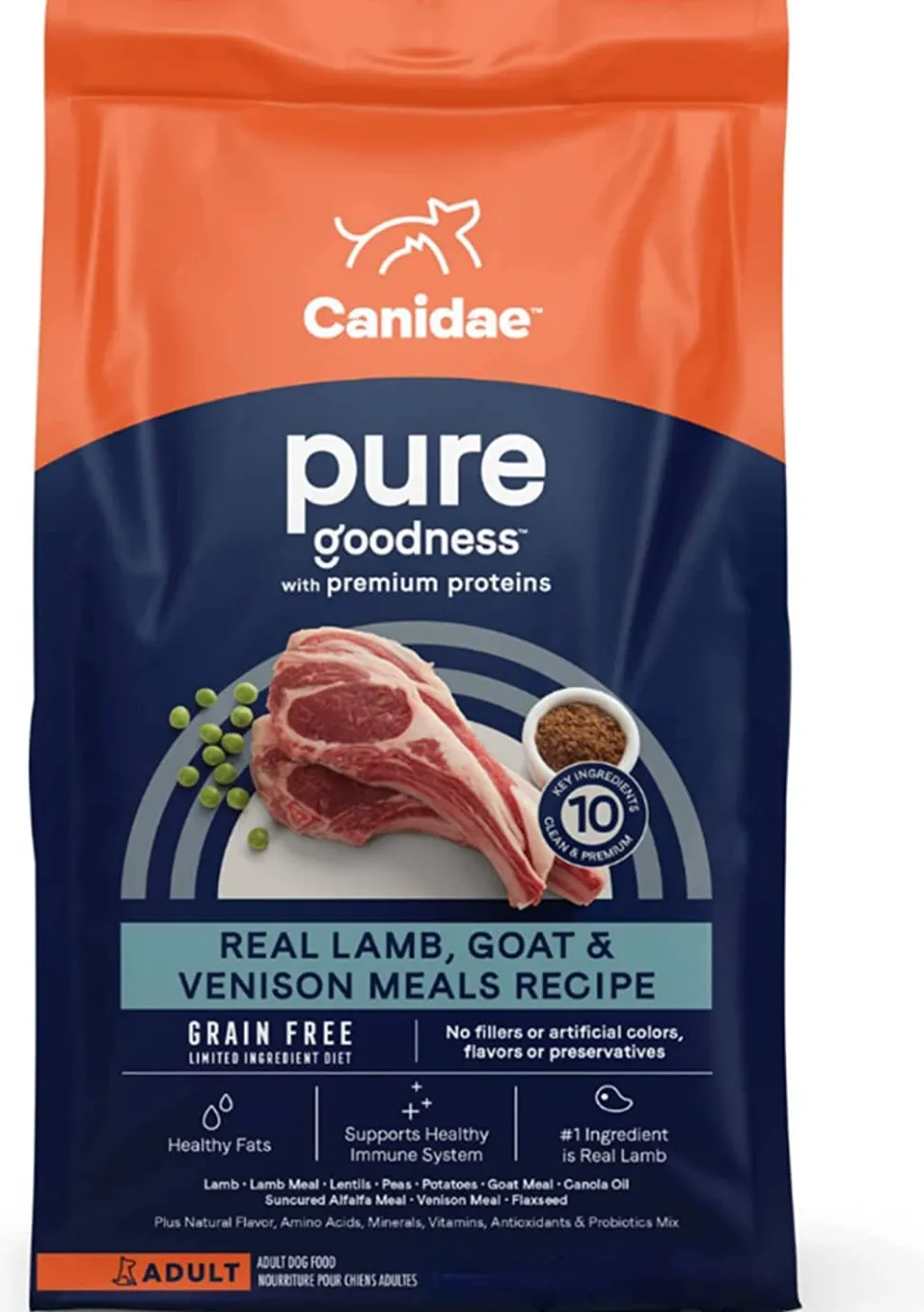 Pure Grain-Free Dry Dog Food - Lamb Buffalo and Venison - 24 Lbs