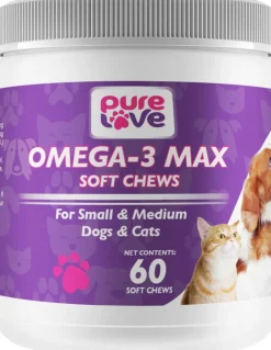 Pure Love Omega-3 Max Soft Chews for Small and Medium Dogs and Cats