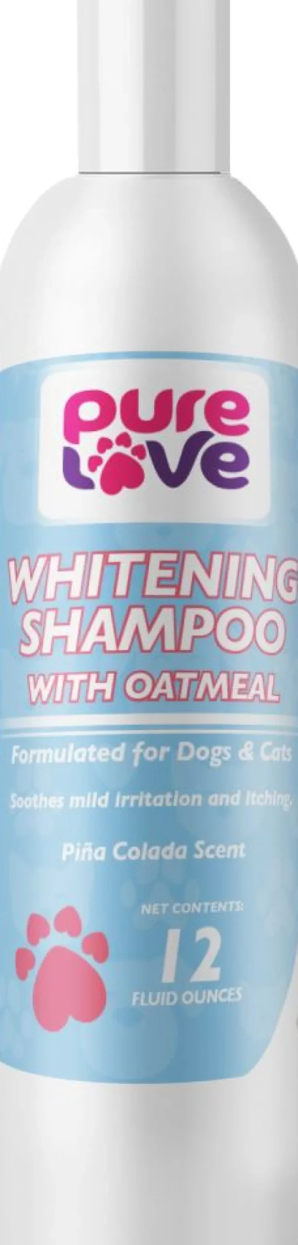 Pure Love Whitening Shampoo with Oatmeal for Dogs and Cats-Pina Colada Scent