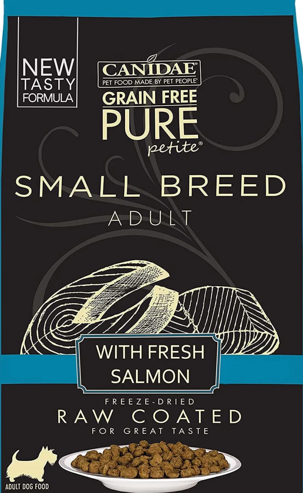 Pure Petite Small Breed Raw Coated Grain-Free Dry Dog Food - Fresh Salmon - 4 Lbs