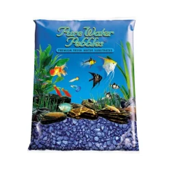 Pure Water Pebbles Premium Fresh Water Frosted Aquarium Gravel Deep Blue - 5 lbs - 6 Count