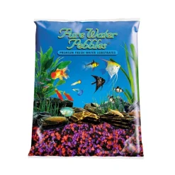 Pure Water Pebbles Premium Fresh Water Coated Aquarium Gravel Neon CherryBerry - 5 lbs - 6 Count