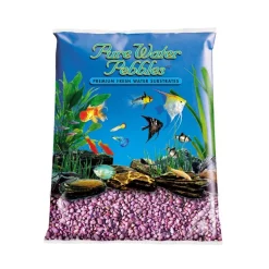 Pure Water Pebbles Premium Fresh Water Coated Aquarium Gravel Burgundy - 5 lbs - 6 Count
