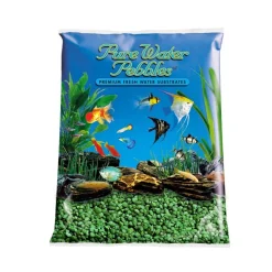 Pure Water Pebbles Premium Fresh Water Coated Aquarium Gravel Emerald Green - 25 lbs - 2 Count