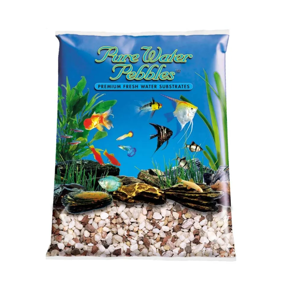Pure Water Pebbles Premium Fresh Water Custom Blend Natural Aquarium Gravel - 5 lbs - 6 Count
