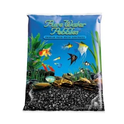 Pure Water Pebbles Premium Fresh Water Coated Aquarium Gravel Jet Black - 25 lbs - 2 Count