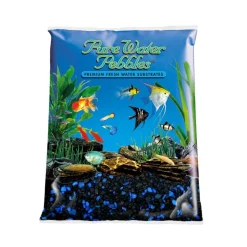 Pure Water Pebbles Premium Fresh Water Coated Aquarium Gravel Midnight Glo - 5 lbs - 6 Count