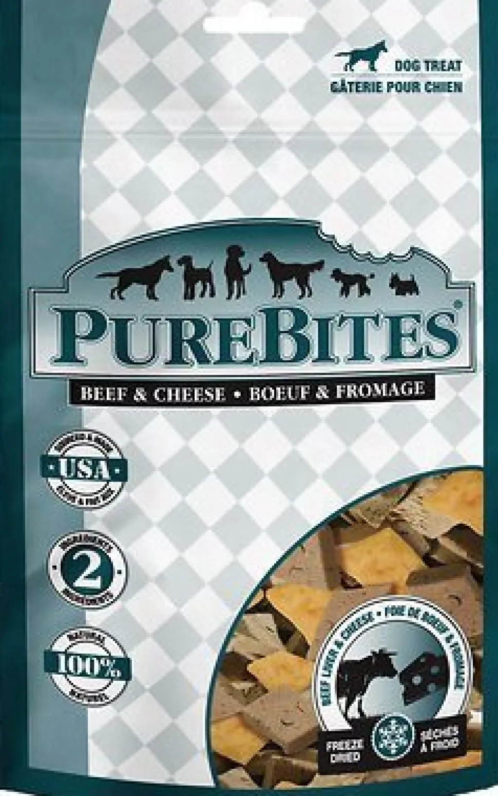 Purebites Beef & Cheese Freeze-Dried Dog Treats - 8.8 oz Bag