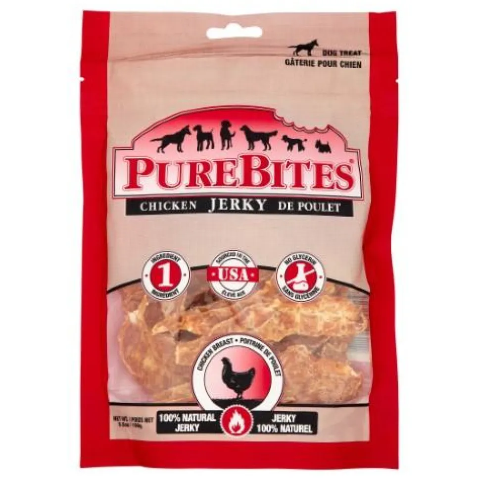 Purebites Chicken Jerky Freeze-Dried Dog Treats - 5.5 oz Bag