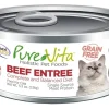PureVita Grain-Free Beef and Liver Entrée Canned Cat Food - 5.5 Oz - Case of 12