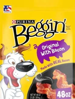 Purina Beggin' Strips Bacon Flavored Chewy Jerky Dog Treats - 48 Oz - 2 Pack