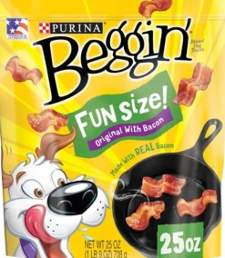 Purina Beggin' Strips Littles Bacon Flavored Small-Breed Chewy Jerky Dog Treats - 25 Oz - 4 Pack