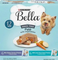 Purina Bella Grain-Free Chicken and Lamb Pate Small-Breed Wet Dog Food Trays - Variety Pack - 3.5 Oz - 12 Count