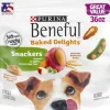 Purina Beneful Baked Delights Snackers Peanut Butter Fruits and Veggies Soft and Chewy Dog Treats - 36 Oz - Case of 4