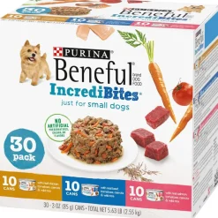 Purina Beneful Incredibites Chicken Salmon and Beef Pate Small-Breed Canned Dog Food - Variety Pack - 3 Oz - 30 Count