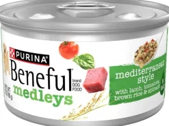 Purina Beneful Medley's Mediterranean Lamb Brown Rice and Veggies Canned Dog Food and Mixer - Multi-Pack - 3 Oz - Case of 3 - 8 Pack