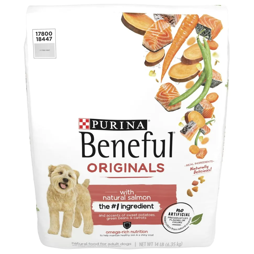 Purina Beneful Originals Salmon with Sweet Potatoes Beans and Carrots Dry Dog Food - 14 Lbs