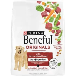 Purina Beneful Originals Farm-Raised Beef with Carrots Peas and Spinach Adult Dry Dog Food - 40 Lbs