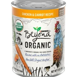 Purina Beyond Organic Chicken and Carrots with Broth Adult Entrée Canned Dog Food - 13 Oz - Case of 12