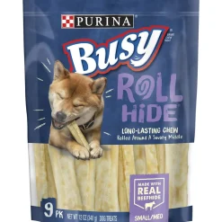 Purina Busy Bone Rollhide Beef Flavored Bones Rawhide Dog Treats - Small/Medium 5/12Z