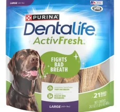 Purina DentaLife ActivFresh Dental Dog Chews - Large - 24.1 Oz - 4 Pack