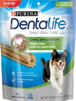 Purina Dentalife Daily Oral Care Adult Small & Medium Breed Chicken Flavor Dog Treats