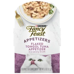 Purina Fancy Feast Appetizers Grain-Free Tongol Tuna Wet Cat Food and Topper Pouch - 1.1 Oz - Case of 10