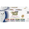 Purina Fancy Feast Chicken and Beef Pate and Minced in Gravy Senior Canned Cat Food - Variety Pack - 3 Oz - Case of 12 - 2 Pack