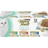 Purina Fancy Feast Classic Seafood Tuna Salmon Whitefish and Cod Canned Cat Food - Variety Pack - 3 Oz - Case of 12 - 2 Pack