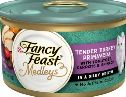 Purina Fancy Feast Elegant Medley's Tender Turkey Primavera with Garden Greens in Sauce Canned Cat Food - 3 Oz - Case of 24