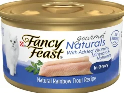 Purina Fancy Feast Gourmet Naturals Rainbow Trout in Gravy with Vitamins and Minerals Canned Cat Food - 3 Oz - Case of 12