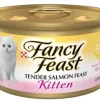 Purina Fancy Feast Grain-Free Tender Salmon Feast Kitten Canned Cat Food- 3 Oz - Case of 24