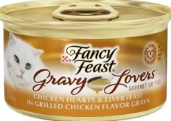 Purina Fancy Feast Gravy Lovers Chicken Hearts and Liver in Gravy Canned Cat Food - 3 Oz - Case of 24