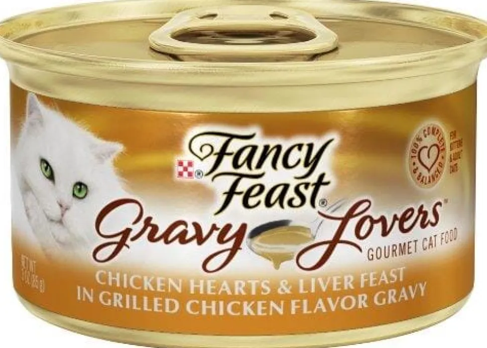 Purina Fancy Feast Gravy Lovers Chicken Hearts and Liver in Gravy Canned Cat Food - 3 Oz - Case of 24