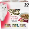 Purina Fancy Feast Grilled Collection Chicken Turkey and Beef in Gravy Canned Cat Food - Variety Pack - 3 Oz - Case of 30