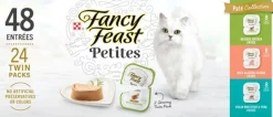 Purina Fancy Feast Petites Chicken Salmon Whitefish and Tuna Pate Entrée Wet Cat Food Trays - Variety Pack - 2.8 Oz - 24 Count