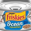 Purina Friskies Ocean Favorites Meaty Bits Tuna Crab with Brown Rice in Sauce Canned Cat Food - 5.5 Oz - Case of 24
