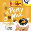 Purina Friskies Party Mix Cheesey Craze Chedder Swiss and Monterey Jack Crunchy Cat Treats - 20 Ounce - Case of 3