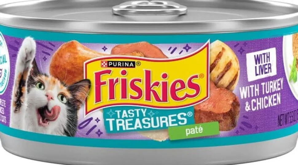 Purina Friskies Tasty Treasures Prime Filets Turkey Liver and Cheese in Gravy Canned Cat Food - 5.5 Oz - Case of 24