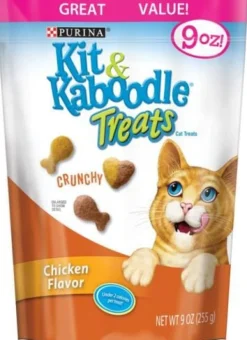Purina Kit N Kaboodle Chicken Flavor Crunchy Cat Treats - 9 Oz - 4 Pack