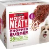 Purina Moist and Meaty Chopped Burger real Beef Dry Dog Food Pouches - 36 Pack - 216 Oz