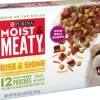 Purina Moist and Meaty Rise and Shine Awaken Bacon and Eggs Dry Dog Food Pouches - 12 Pack - 72 Oz - Case of 4