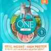Purina One + Plus Ideal Weight and High-Protein Turkey Dry Cat Food - 3.5 Lbs - Case of 4