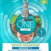 Purina One + Plus Indoor High-Protein Natural Senior 7+ Adult Dry Cat Food - 3.5 Lbs - Case of 4