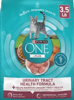 Purina One + Plus Urinary Tract Health Chicken Dry Cat Food - 3.5 Lbs - Case of 4
