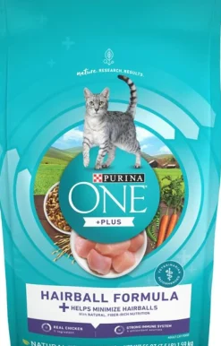 Purina One Advanced Hairball and Immune Support Formula Chicken Dry Cat Food - 3.5 Lbs - Case of 4