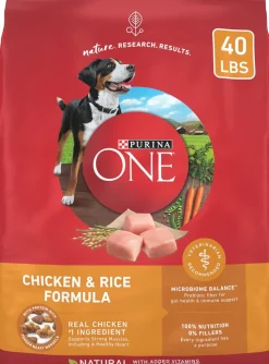 Purina One SmartBlend Chicken and Rice Formula Adult Dry Dog Food - 40 Lbs