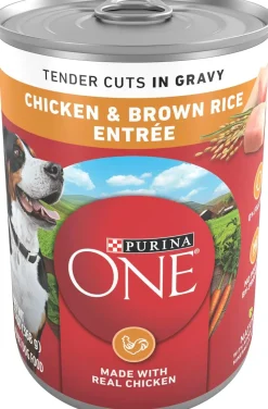 Purina One SmartBlend Tender Cuts in Gravy Chicken and Brown Rice Canned Dog Food - 13 Oz - Case of 12
